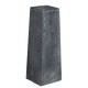 Betonpoer 18x18x50 cm antraciet met rvs hoogteverstelling